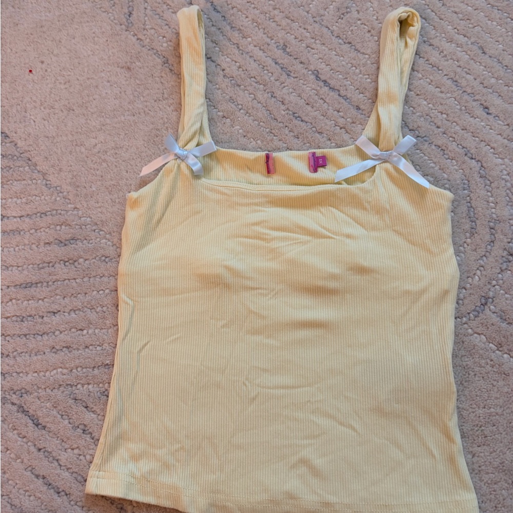 Edikted Yellow Camisole with Bow Details